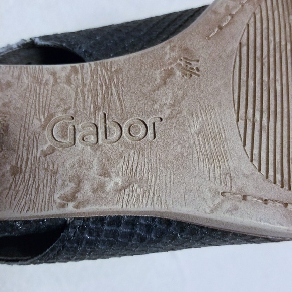 $265 Open Toe Heel Slingback Grey Sandals/Booties - Picture 5 of 11